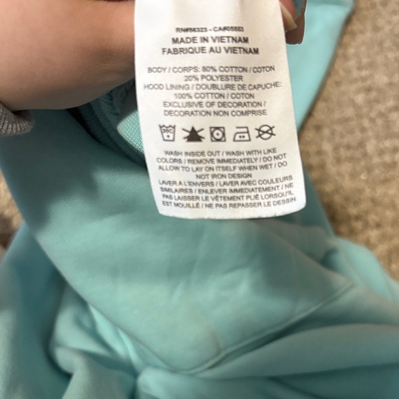 Nike Aqua Blue Hooded Crew Neck Sweater - Picture 3 of 4